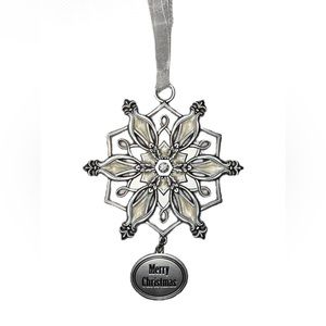 Ganz Snowflake Design Hanging Ornament. Merry Christmas Beautiful and sparkly